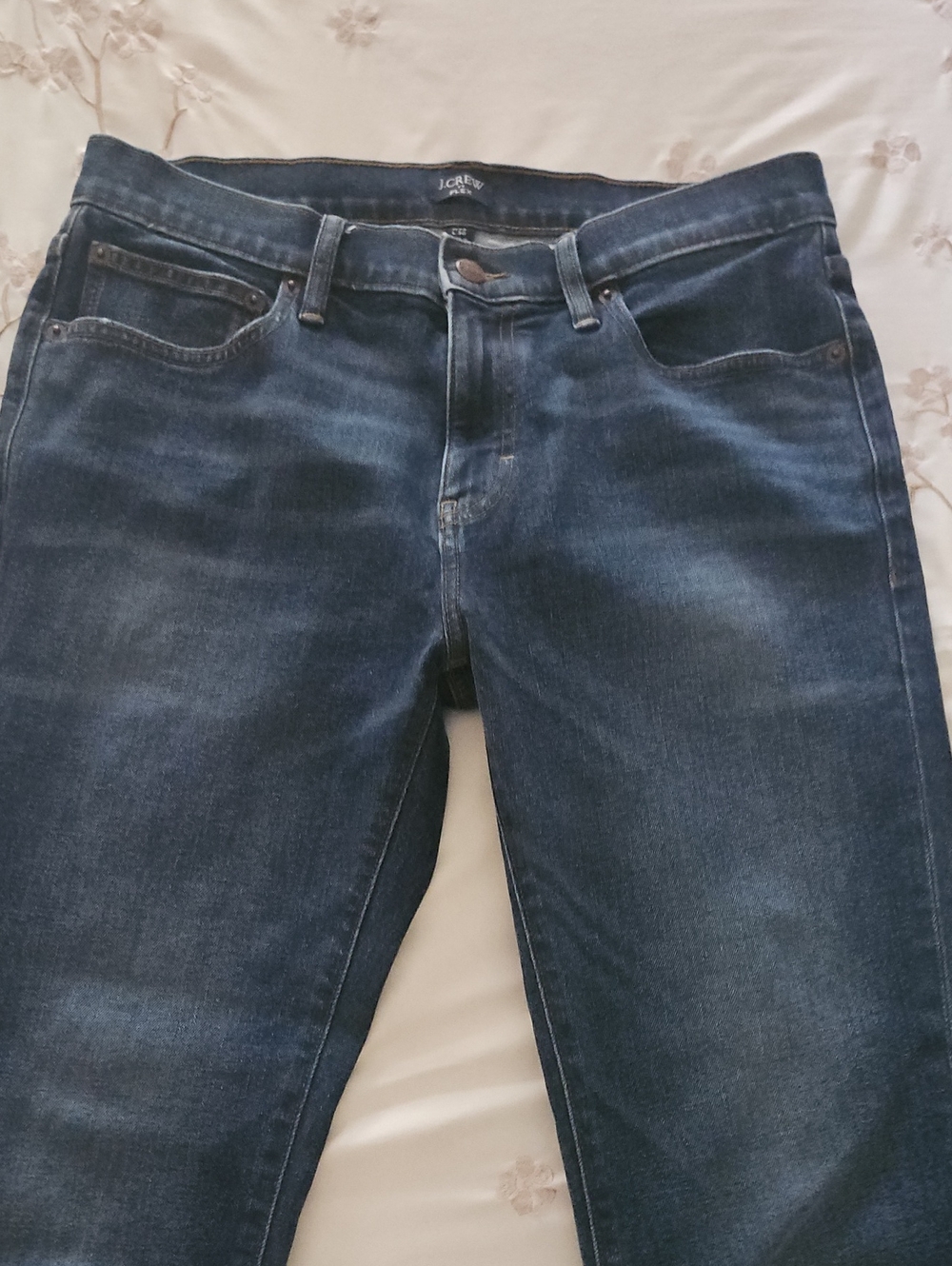 J. Crew Men’s Straight Jeans in Dark Blue Wash
